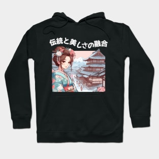 Fusion of Japanese Tradition and Beauty Hoodie